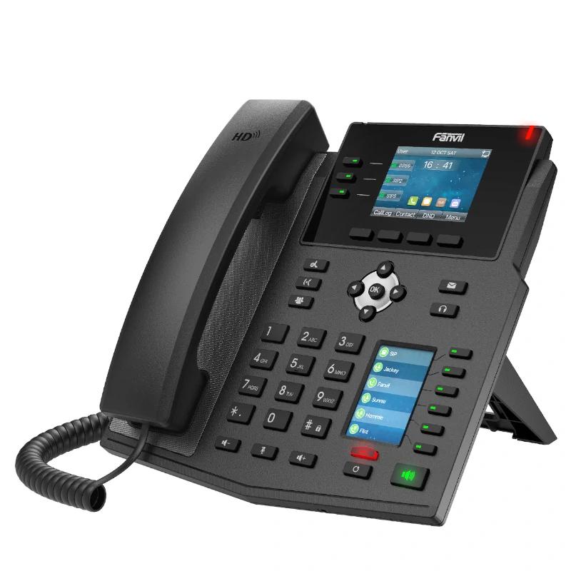 Telefone VoIP Fanvil X4U, 12 líneas SIP, 1 Ecrã lateral - imagem 3