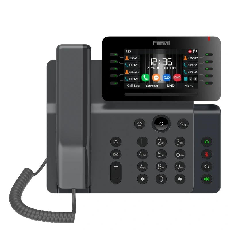 Telefone VoIP Fanvil V65, 20 líneas SIP, códec de video