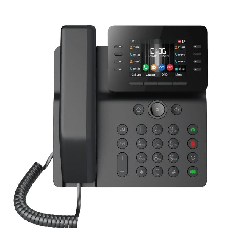Telefone VoIP Fanvil V64, 12 líneas SIP, WiFi e Bluetooth