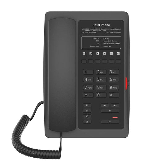 Telefone VoIP Fanvil H3 Teléfono IP hotel, placa personalizada N