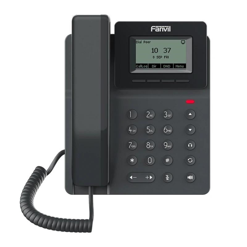 Telefone VoIP Fanvil V50P 2 líneas SIP Ecrã 2.3" PoE 2x10/10