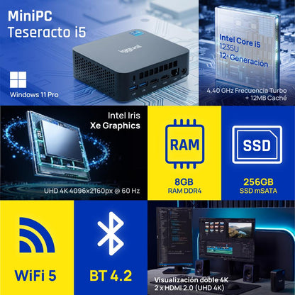 Mini PC iggual Teseracto i5 1235U 8+256 2HDMI W11P - imagem 4