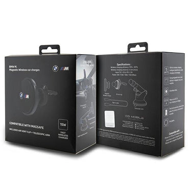 Suporte Magnético BMW Edição M – Fixação em Grelha, Tablier ou Vidro (Preto)