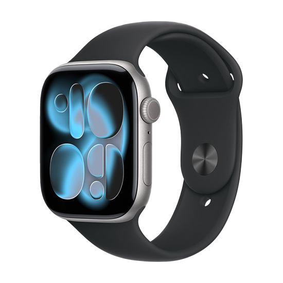 Watch Apple Watch Series 11 (2025) GPS 42mm Space Grey Aluminium Case with Sport Band M/L - Black