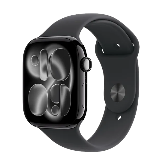 Watch Apple Watch Series 11 (2025) GPS 46mm Jet Black Aluminium Case with Sport Band S/M - Black