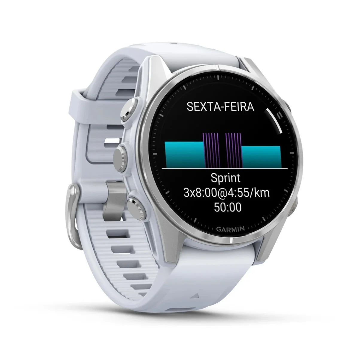 Watch Garmin Fenix 8 GPS 43mm Silicon White Band - White