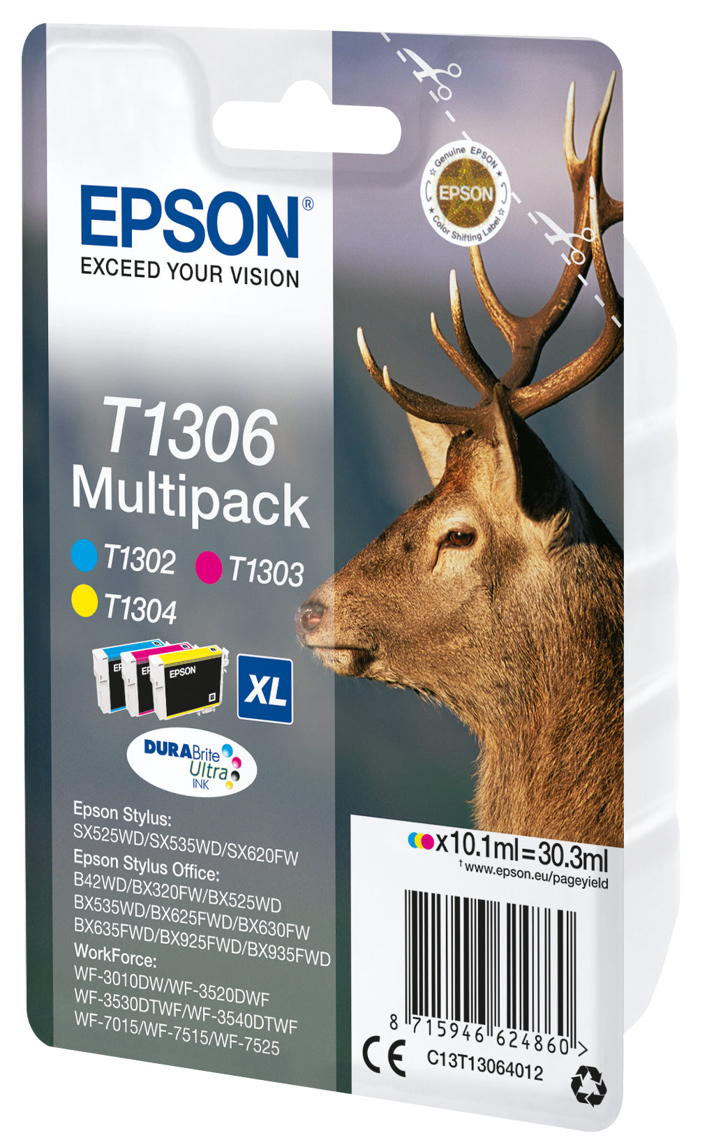 Epson Ink T1306 / C13T13064012 C,M,e Multipack - imagem 10