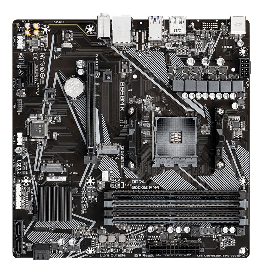 Gigabyte Placa Base B550M K mATX AM4 - imagem 8