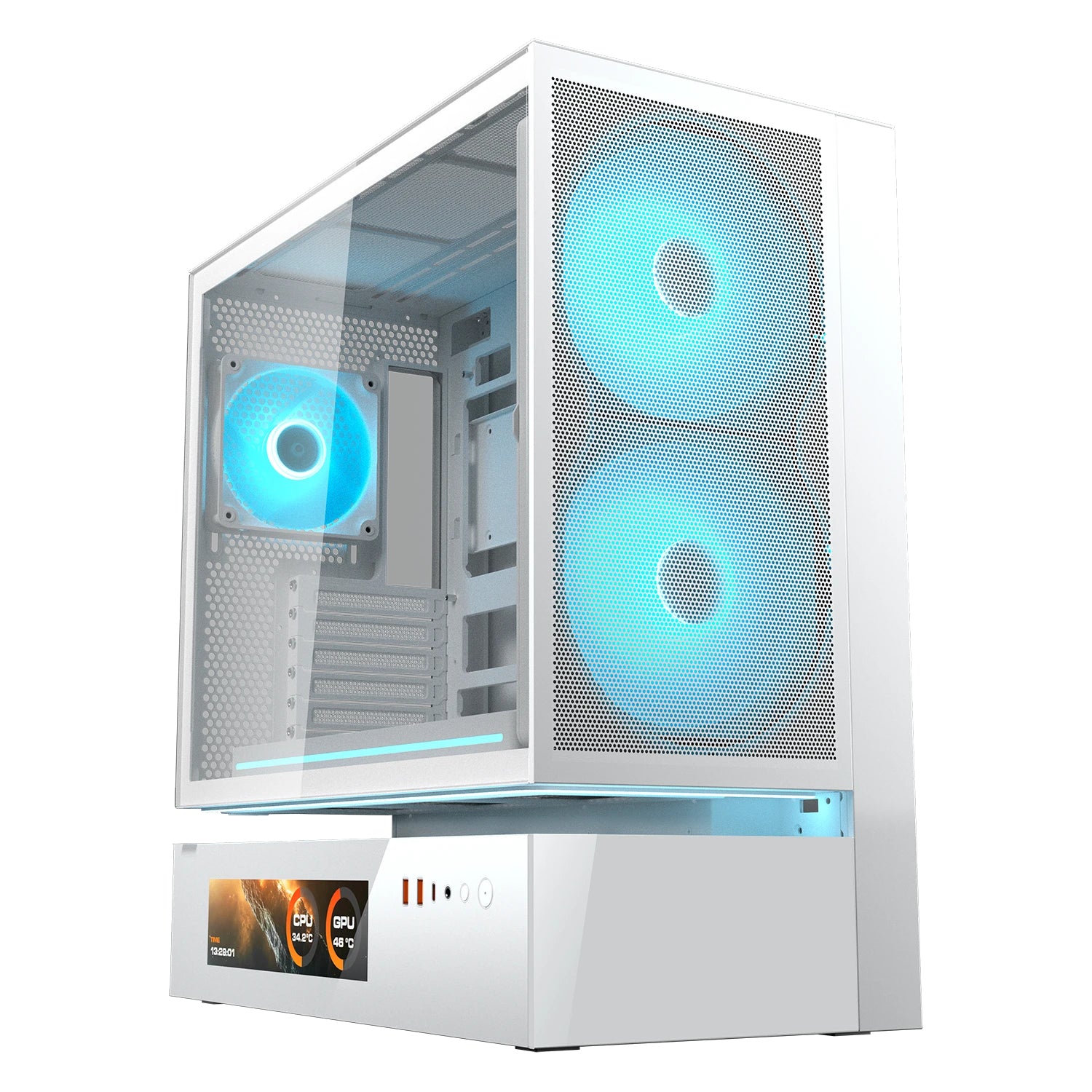 Caixa de Computador Cougar Caja Semitorre CFV235 Mesh Vision branco