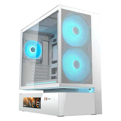 Caixa de Computador Cougar Caja Semitorre CFV235 Mesh Vision branco