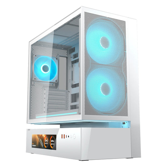 Caixa de Computador Cougar Caja Semitorre CFV235 Mesh Vision branco