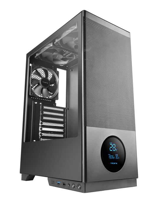 Caixa de Computador TACENS Caja Atx Ecrã Ventis 3X120mm Preto