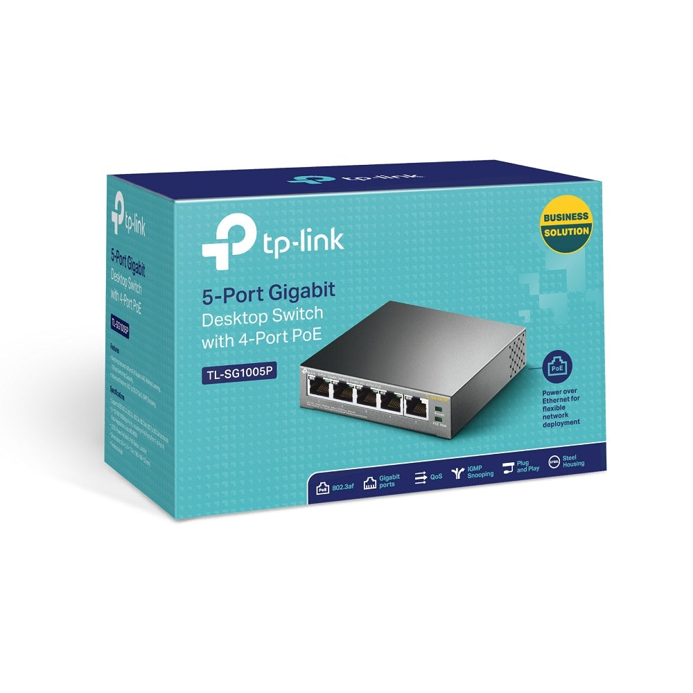 Switch de Rede TP-LINK TL-SG1005P 5xGB 4xPoE - imagem 9