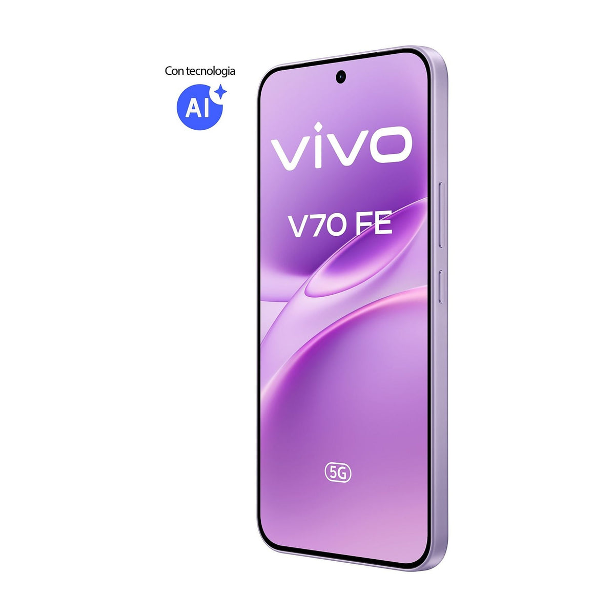 Vivo V70 FE 8GB/ 256GB/ Smartphone de 6,83" / 5G/ Roxo / Inclui Cargador + auscultadores