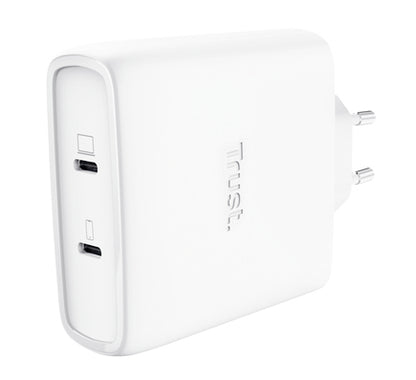 carregador de Pared GaN Trust Maxo 100W/ 2xUSB Tipo-C/ Inclui cabo USB Tipo-C/ 100W