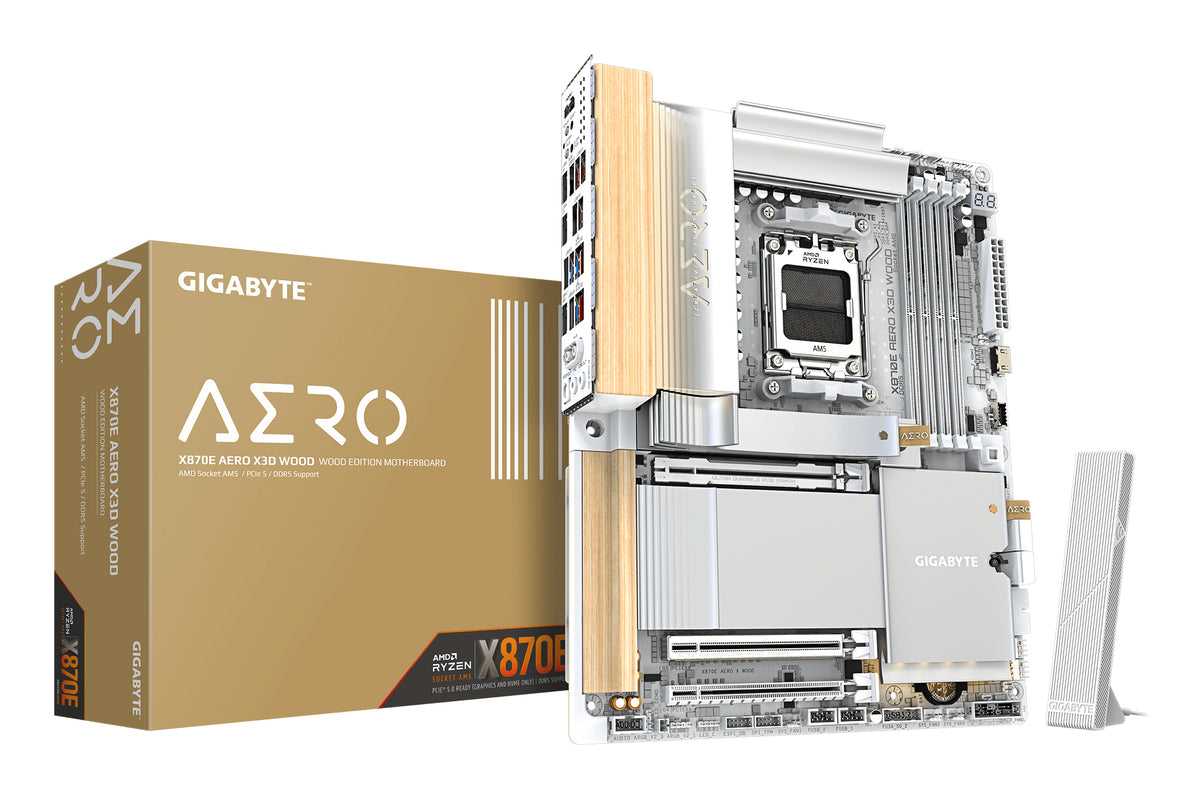 Placa-mãe Gigabyte X870E AERO X3D WOOD - ATX