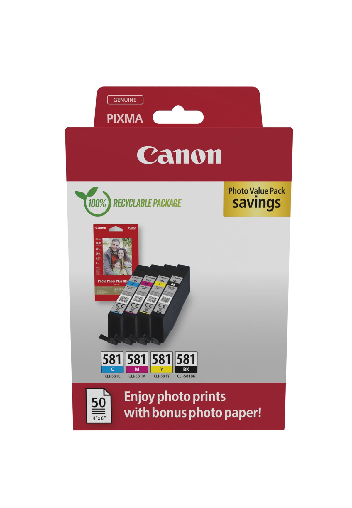 Canon Ink CLI-581 / 2106C006 BK,C,M,e Multipack