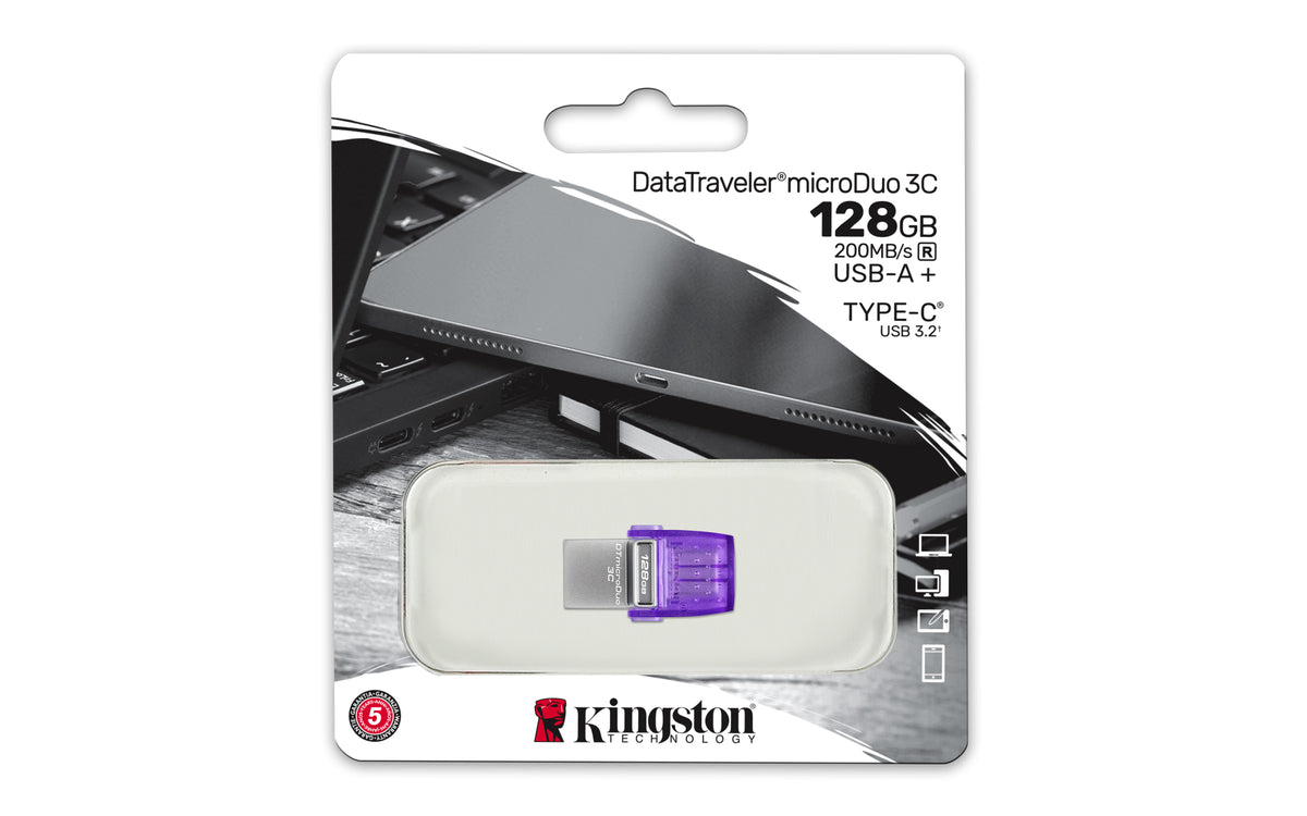 Pen USB Kingston DataTraveler MicroDuo 3C 128GB USB3.2 - imagem 9
