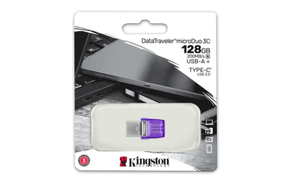 Pen USB Kingston DataTraveler MicroDuo 3C 128GB USB3.2 - imagem 9