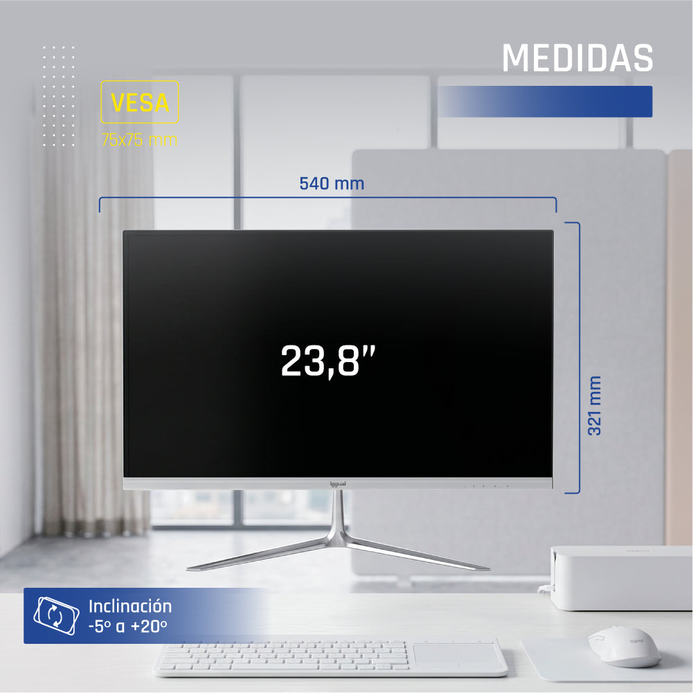 Monitor iggual 24" IPS 1ms FHD 120Hz MM Branco - imagem 11