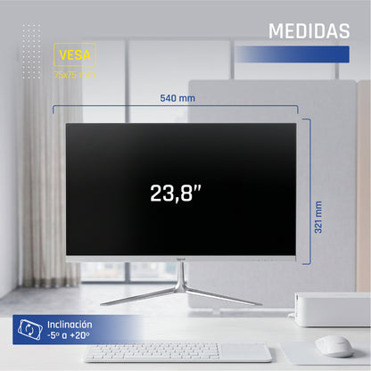 Monitor iggual 24" IPS 1ms FHD 120Hz MM Branco - imagem 11