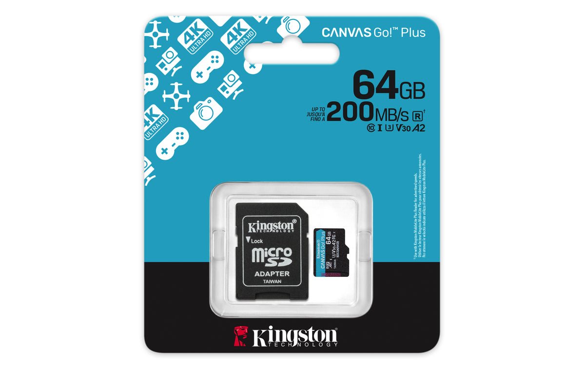 Cartão de Memória Kingston microSD Canvas Go! Plus 4 64GB 200 MB-s - imagem 6