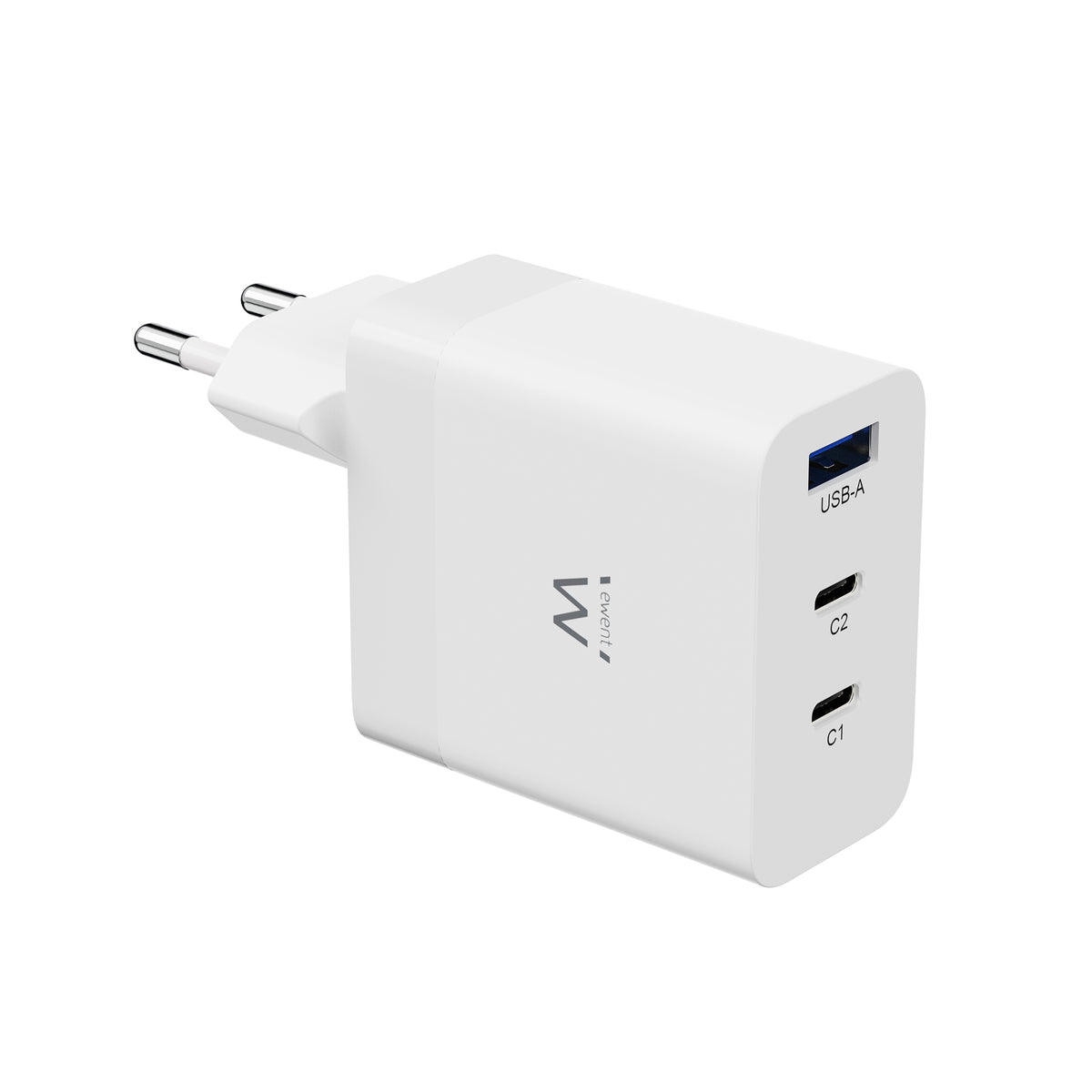 EWENT Carregador carga rapido 65w usb-c e usb-a