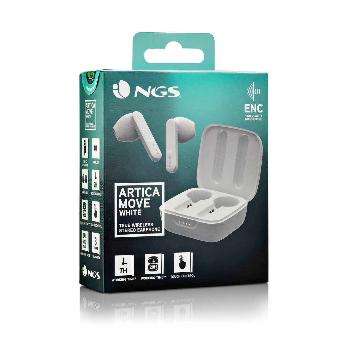 Auscultadores NGS auscultadores Artica Move BT e TW Stereo branco - imagem 12