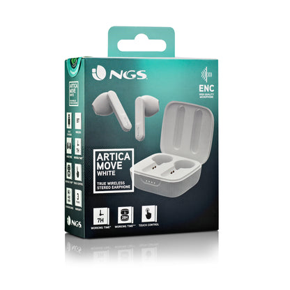 Auscultadores NGS auscultadores Artica Move BT e TW Stereo branco - imagem 12