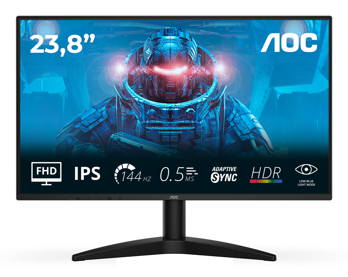 AOC 24B36X monitor de gaming de 23,8" / Full HD / 0.5ms/ 144Hz/ IPS / Preto