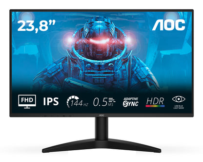 AOC 24B36X monitor de gaming de 23,8" / Full HD / 0.5ms/ 144Hz/ IPS / Preto