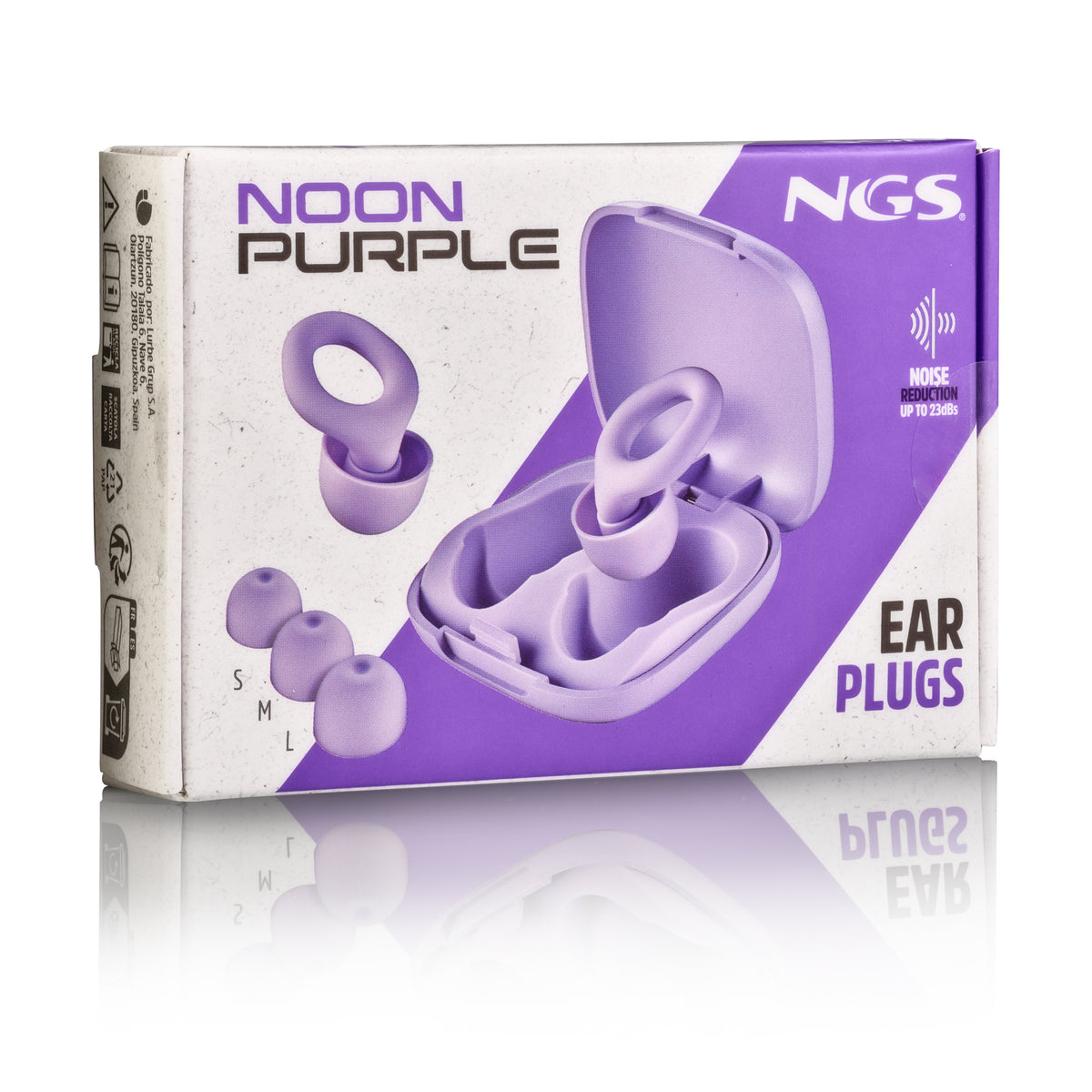 Auscultadores NGS NOONBLACK TAPONES SILICONA FUNDA PÚRPURA - imagem 14