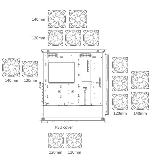 Caixa de Computador Cougar Caja Semitorre Airface Pro Rgb branco - imagem 16