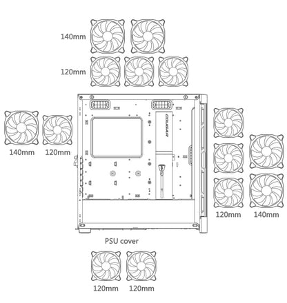 Caixa de Computador Cougar Caja Semitorre Airface Pro Rgb branco - imagem 16