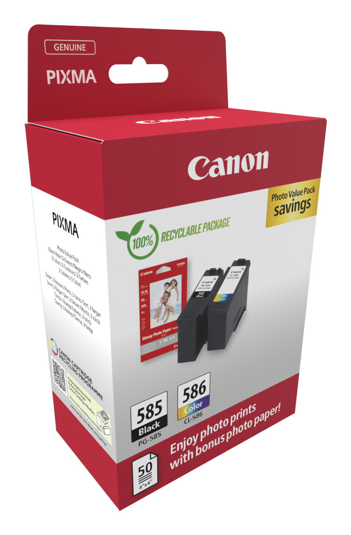 Canon Ink PG-585/CL-586 / 6205C004 BK,C,M,e Multipack - imagem 7
