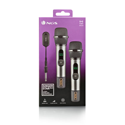 Microfone NGS Micrófonos Sem Fios Vocales Pack 2 - imagem 12