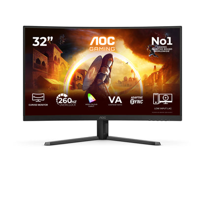 AOC C32G42ZE monitor curvo de jogos de 31,5" / Full HD / 0.3ms/ 240Hz/ VA / Preto
