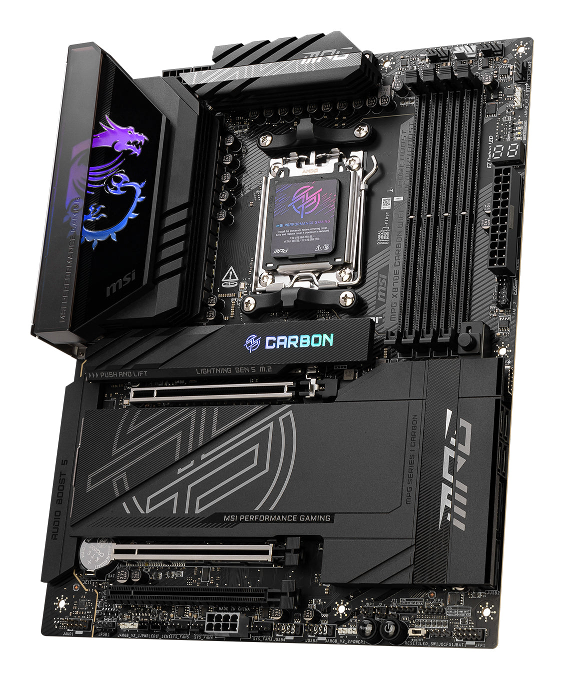 Placa-mãe MSI MPG X870E Carbon WiFi / 7E49-001R preto - imagem 6