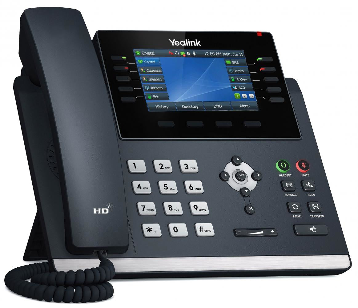 Telefone VoIP YEALINK SIP-T46U 16 cuentas, com PoE