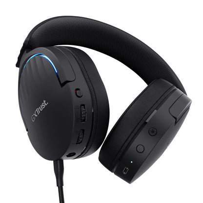 Auscultadores de jogos sem fios com microfone Trust Gaming GXT 491 Fayzo/ Bluetooth/ Jack 3.5/ Preto