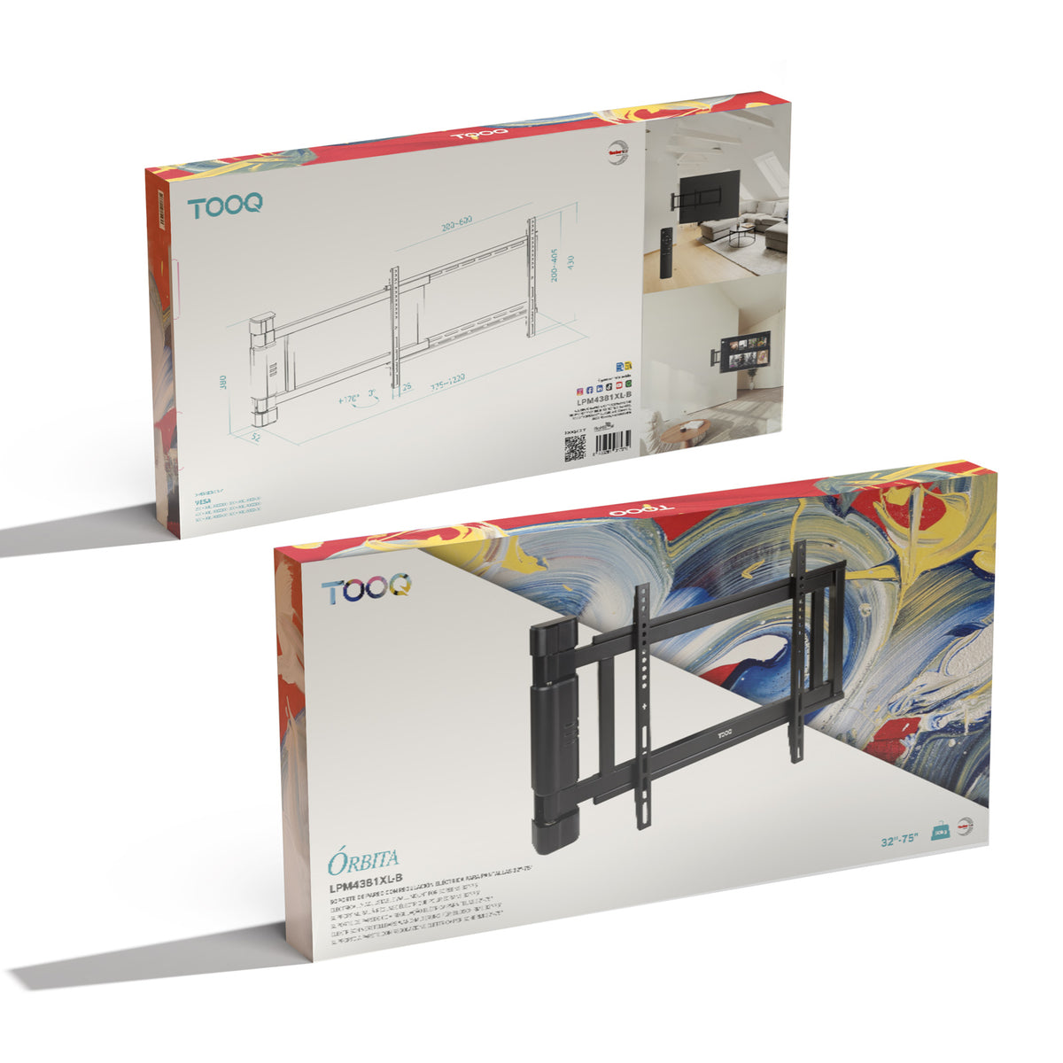 Suporte TV Tooq Parede eléctrico "ÓRBITA" 32"-75" - imagem 12