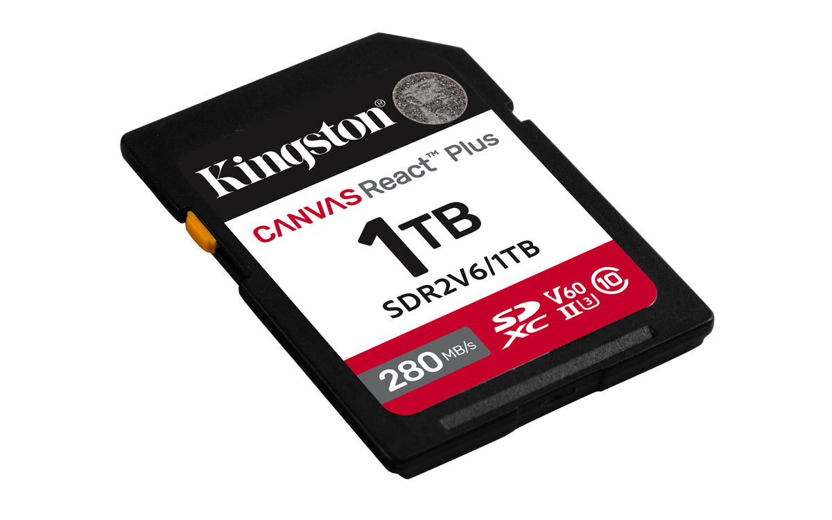 Cartão de Memória Kingston Cartão SD Canvas React Plus 1TB V60 / SDR2V6/1TB preto