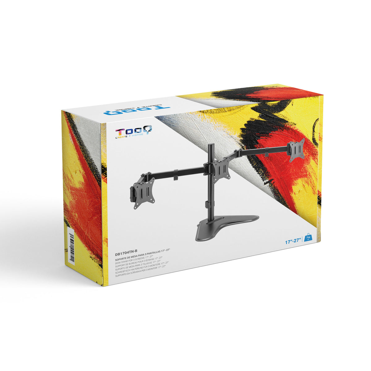 Suporte de Monitor Tooq mesa DB1704TN-B 3 brazos 17-27" - imagem 11