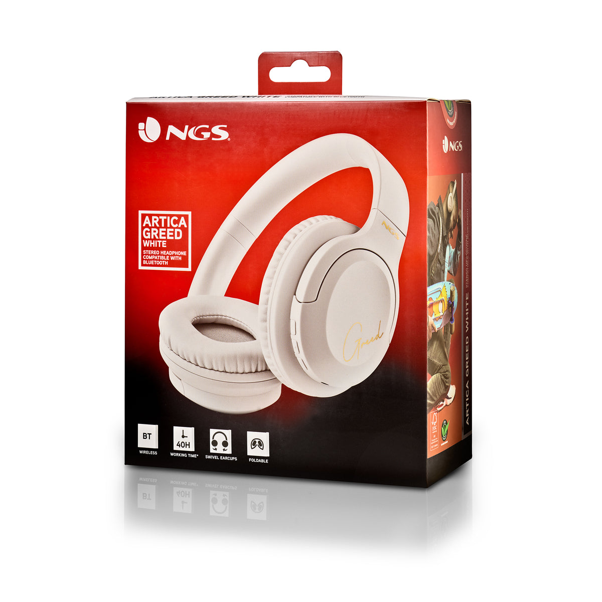 Auscultadores NGS AURICULAR SUPRAURAL INALAM BT ARTICAGREEDWHITE - imagem 14