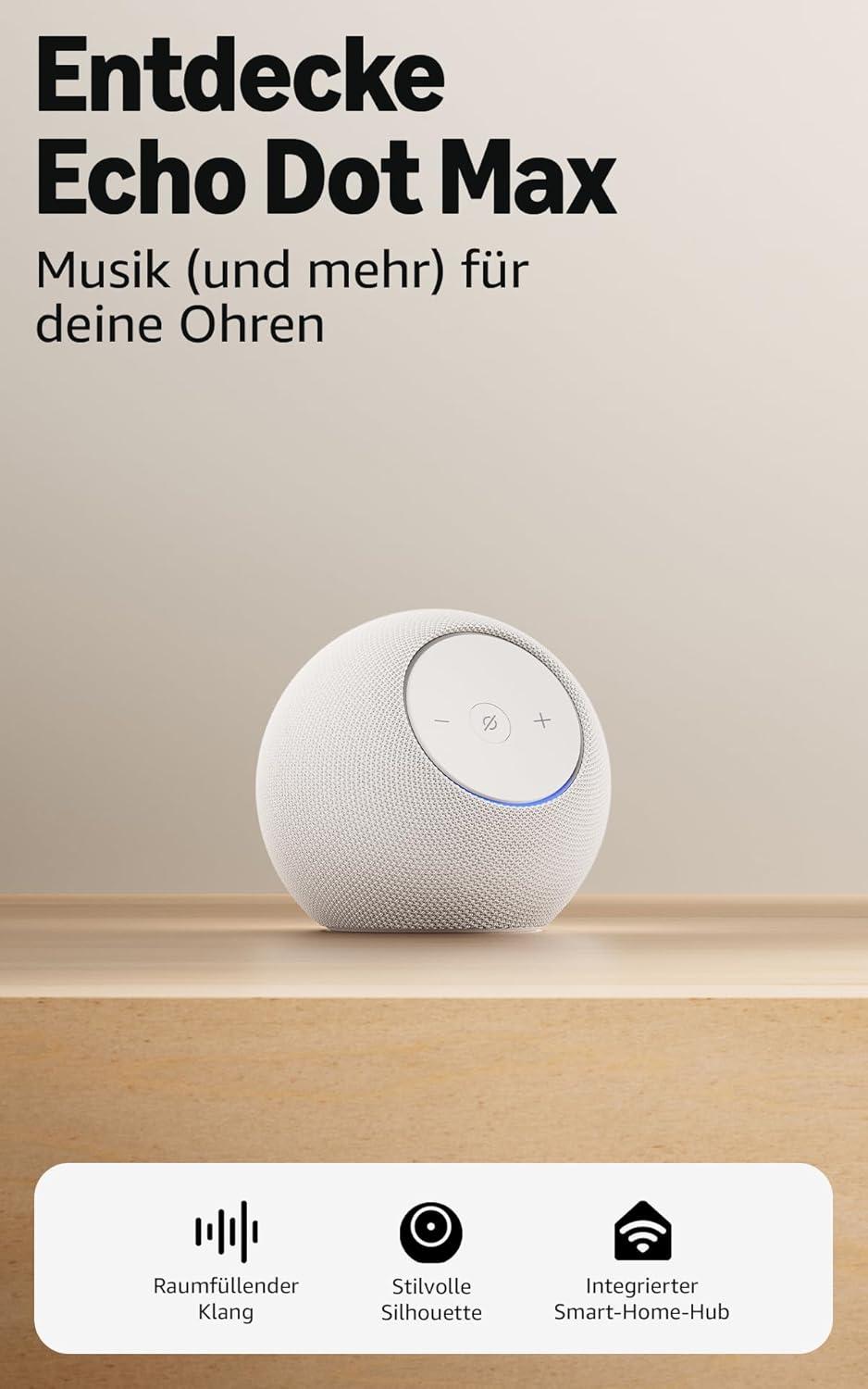 Coluna Amazon Smart home control Echo Dot Max / B0DKLVWZPF branco - imagem 2