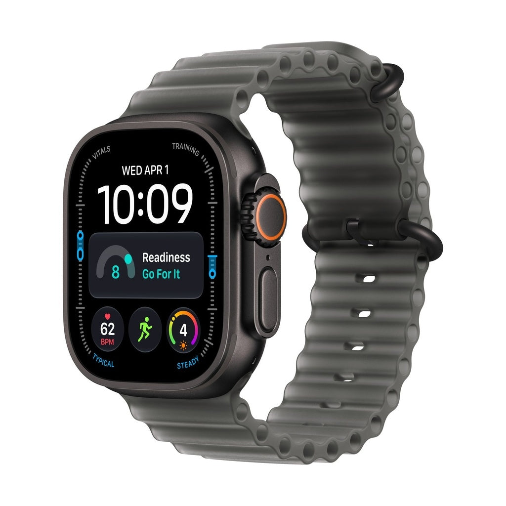 Watch Apple Watch Ultra 4 (2026) 5G 49mm Black Titanium Case with Translucent Black Ocean Band - Black
