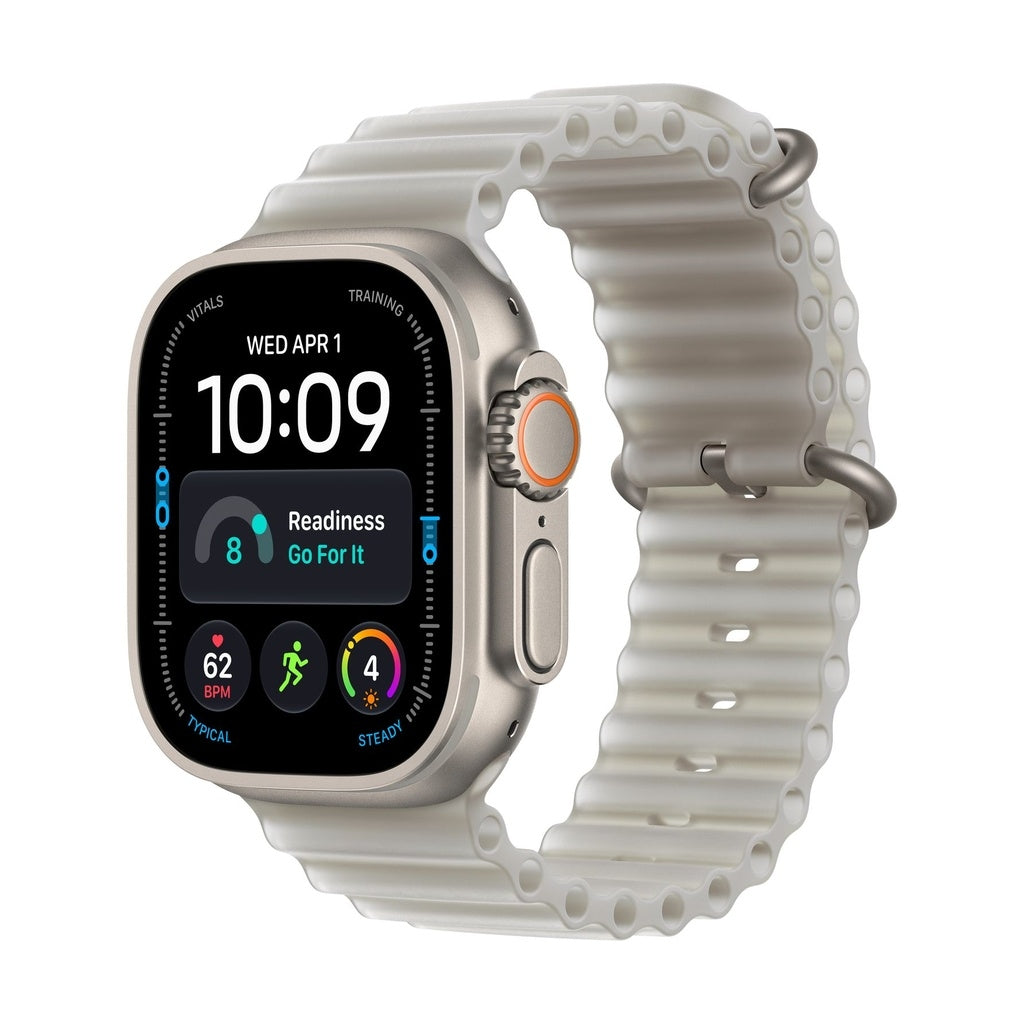 Watch Apple Watch Ultra 4 (2026) 5G 49mm Natural Titanium Case with Translucent Grey Ocean Band - Titanium Natural