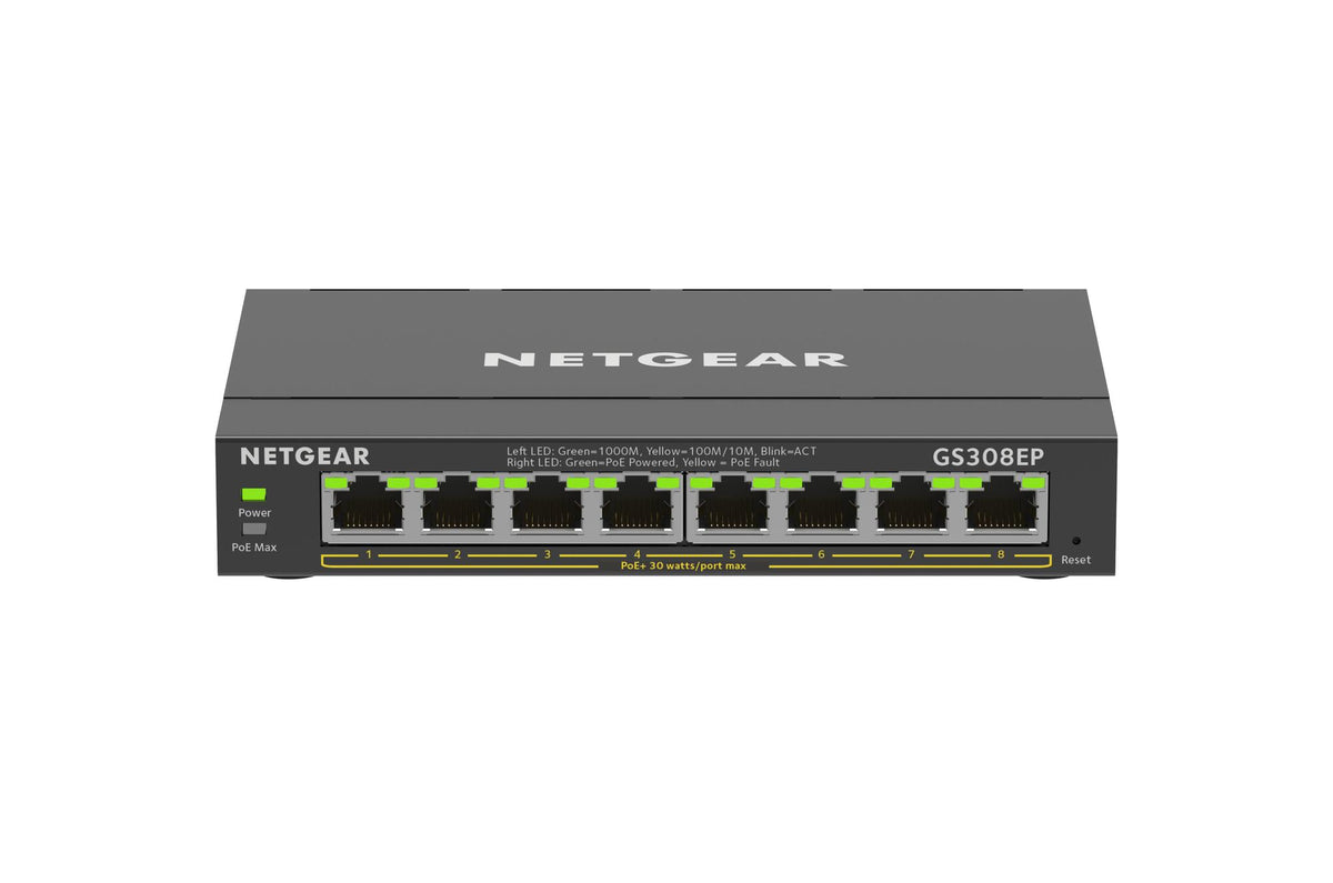 Switch de Rede Netgear GS308EP / GS308EP-100PES preto - imagem 12