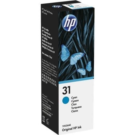 Frasco de Tinta Original HP nº31/ Ciano