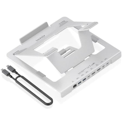 Soporte de Sobremesa - Docking USB Tipo-C Aisens ASUC-7P046-GR/ 2xUSB/ 1xUSB Tipo-C/ 2xHDMI/ 1xRJ45/ 1xUSB Tipo-C PD/ cinzento
